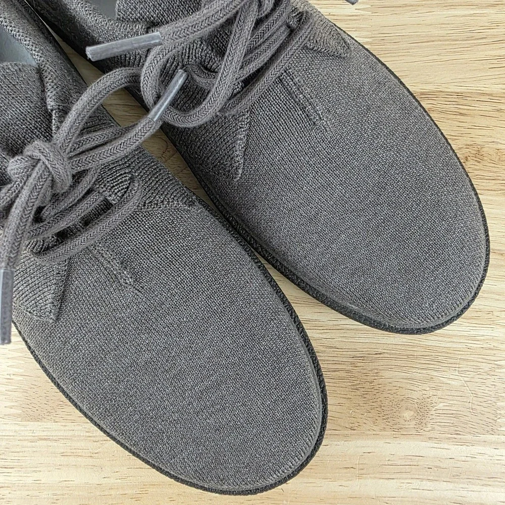 Rothys The Monty Sneakers Mens Size 10 Timber Brown Merino Wool Casual Shoes - Picture 7 of 14